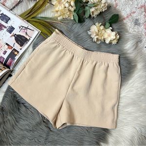 Wilfred Aritzia Tan High Rise Soft Silky Women’s Shorts Sz S
